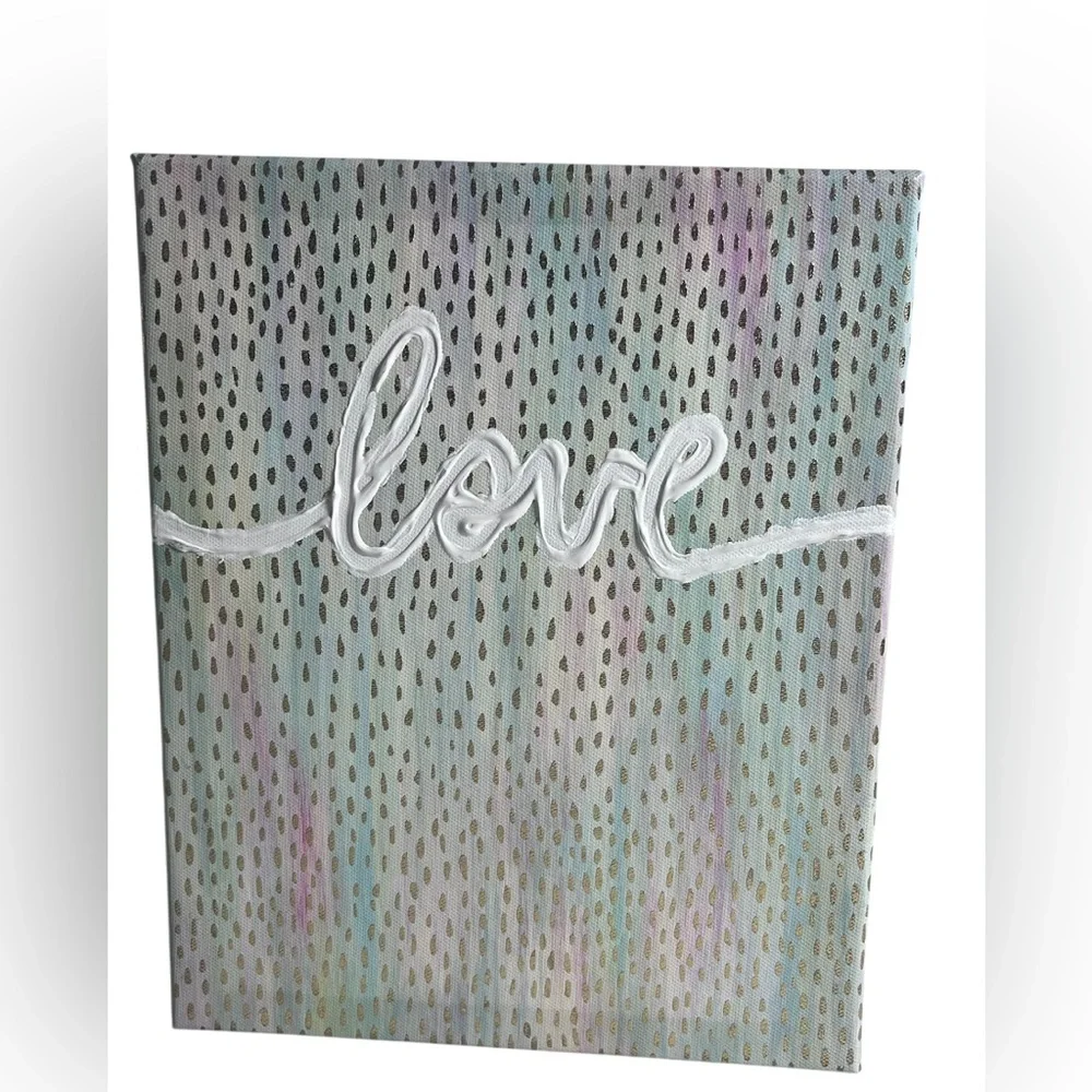 Love Wall Art Canvas – Romantic Home Décor for Bedroom or Living Room 10 x 8 in